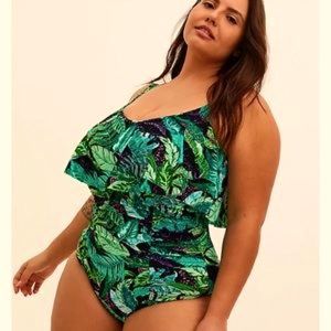 EUC size three torrid dinosaur swim suit